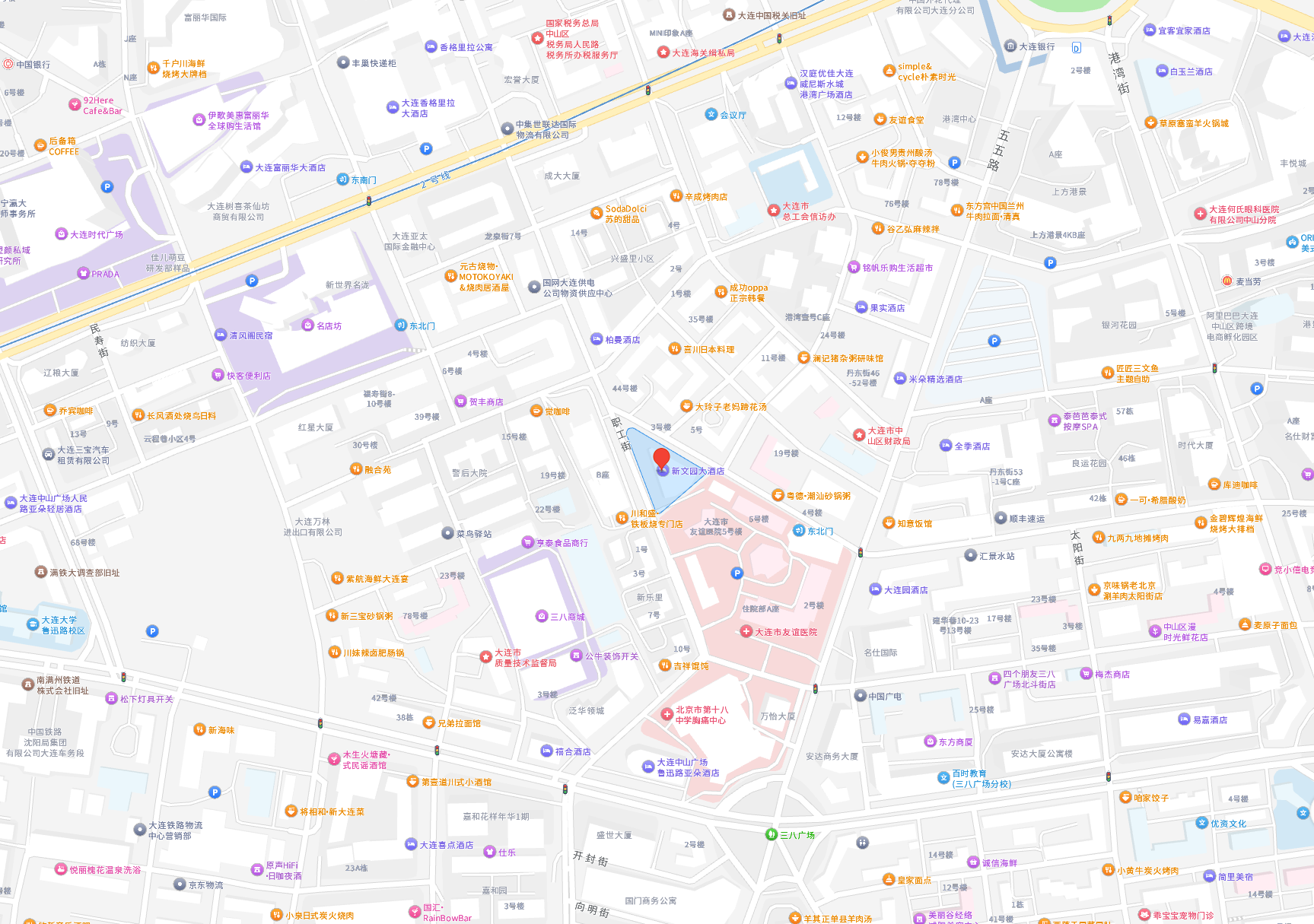 酒店位置示意图